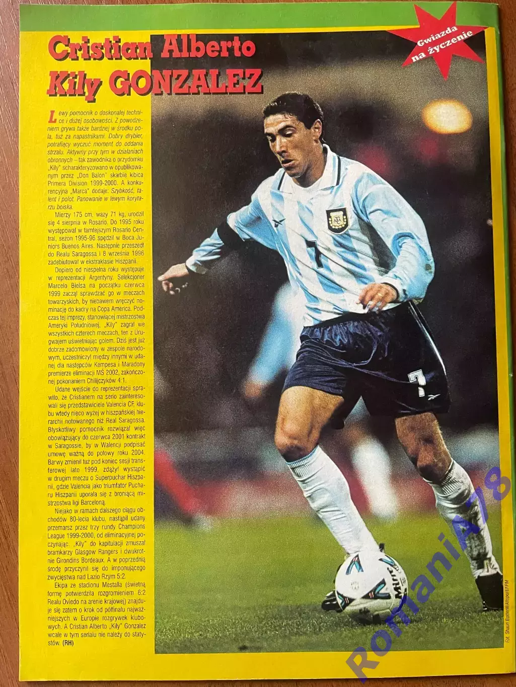 Журнал. Футбол Pilka Nozna N15/ 2000.Постер Челсі,Кілі Гонсалес 2