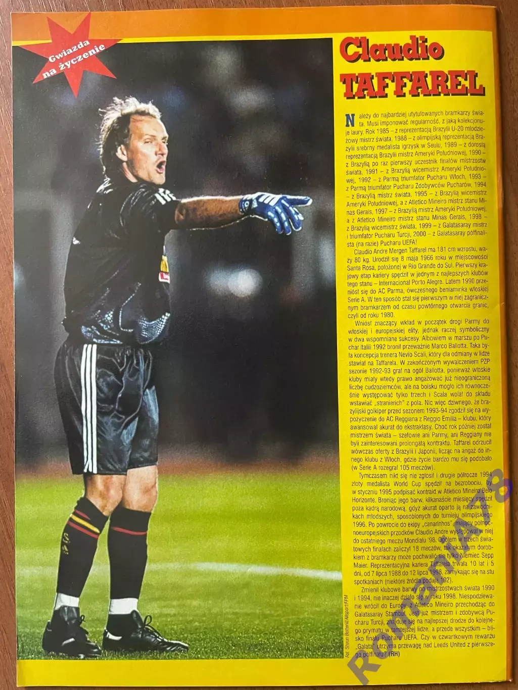 Журнал. Футбол Pilka Nozna N16/ 2000.Постер Літманен,Тіроль,Таффарел 2