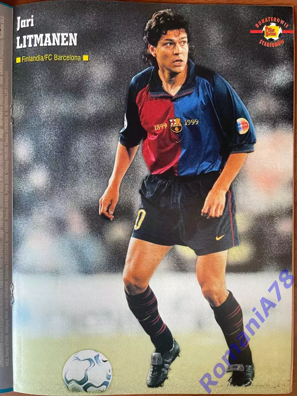 Журнал. Футбол Pilka Nozna N16/ 2000.Постер Літманен,Тіроль,Таффарел 1