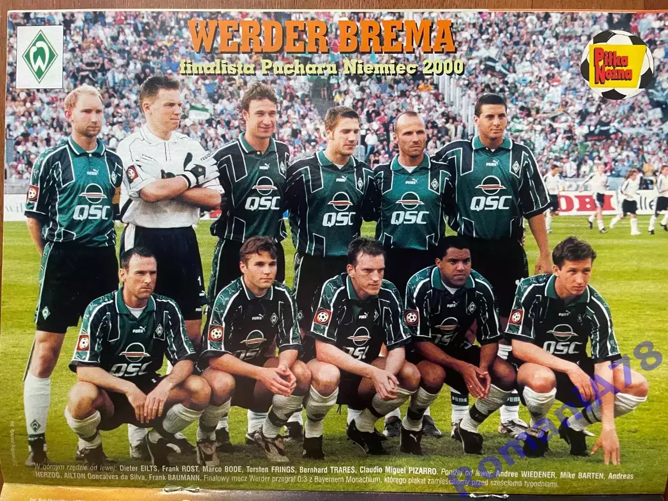 Журнал. Футбол Pilka Nozna N20/ 2000.Постер Макманаман,Вердер. 1