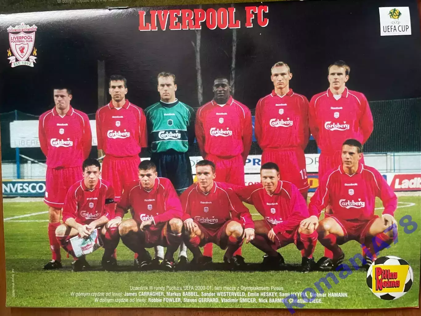 Журнал. Футбол Pilka Nozna N48/ 2000.Постер Ліверпуль,Ісландія. 1