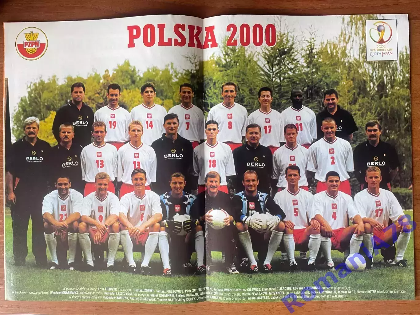 Журнал. Футбол Pilka Nozna N46/ 2000.Постер Польща . 1
