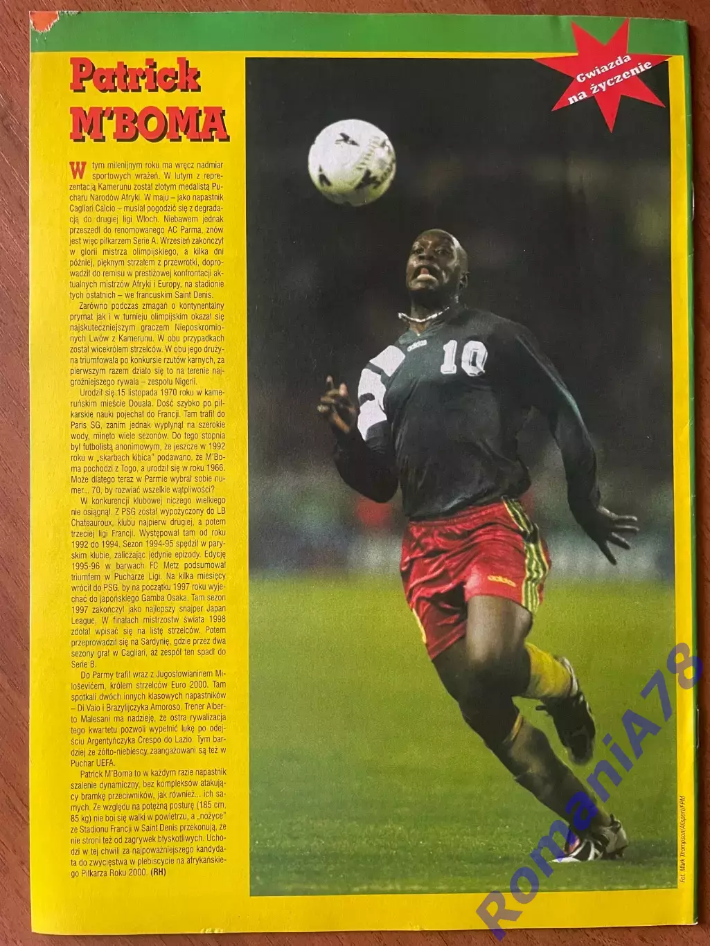 Журнал. Футбол Pilka Nozna N42/ 2000.Постер Галатасарай,Аміка. 3