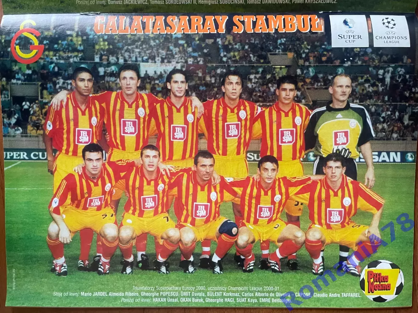 Журнал. Футбол Pilka Nozna N42/ 2000.Постер Галатасарай,Аміка. 1