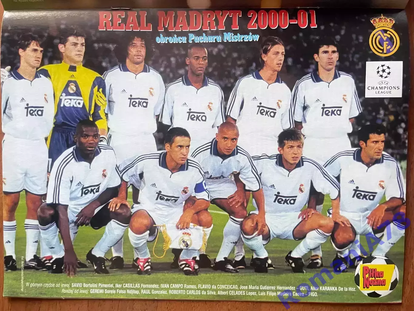 Журнал. Футбол Pilka Nozna N39/ 2000.Постер Реал,Фрей 1