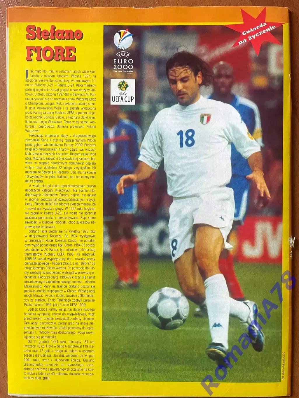 Журнал. Футбол Pilka Nozna N35/ 2000.Постер Ребров,Лужний 3