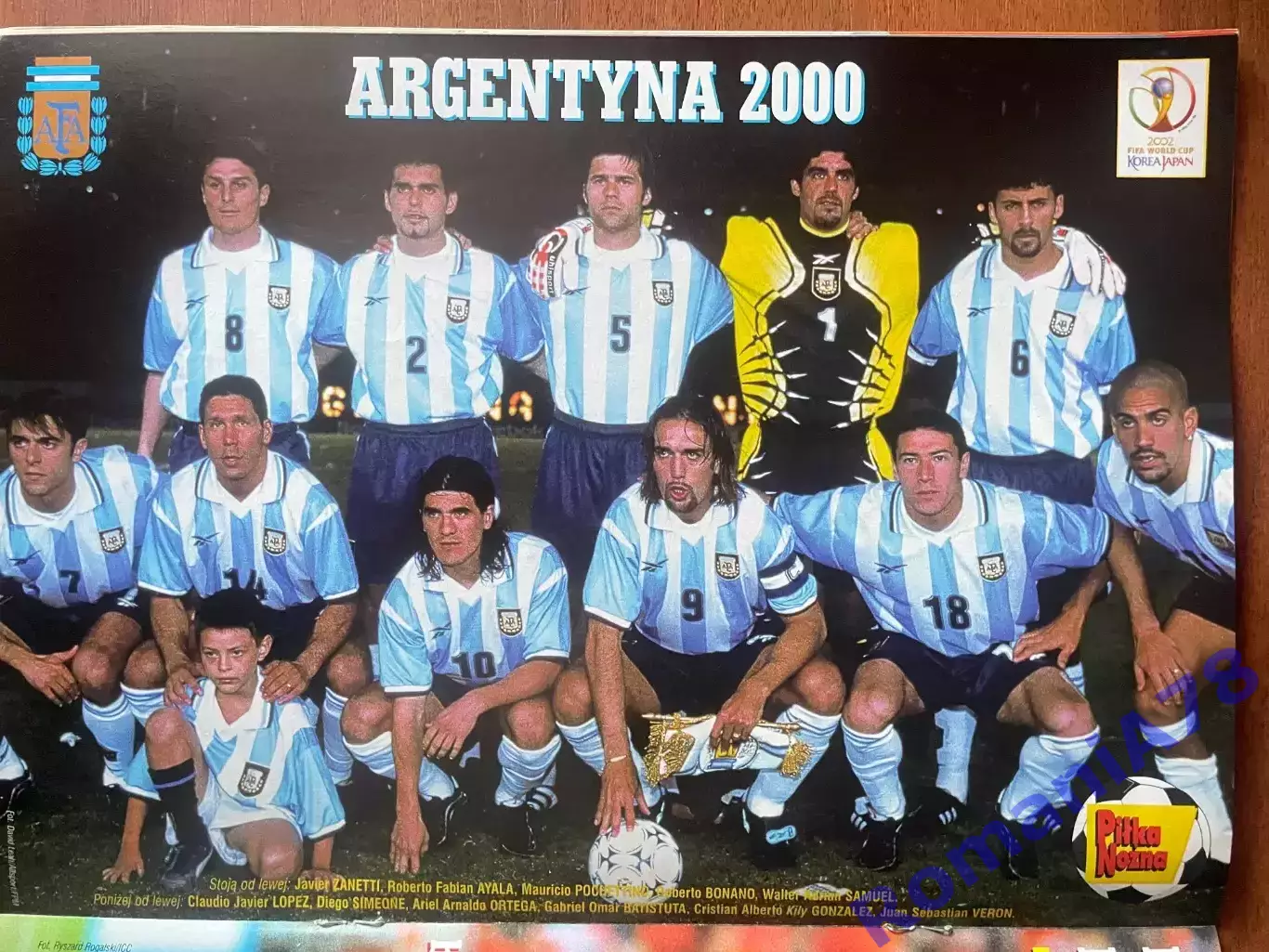 Журнал. Футбол Pilka Nozna N29/ 2000.Постер Аргентина,Мілошевич,Клюйверт. 1