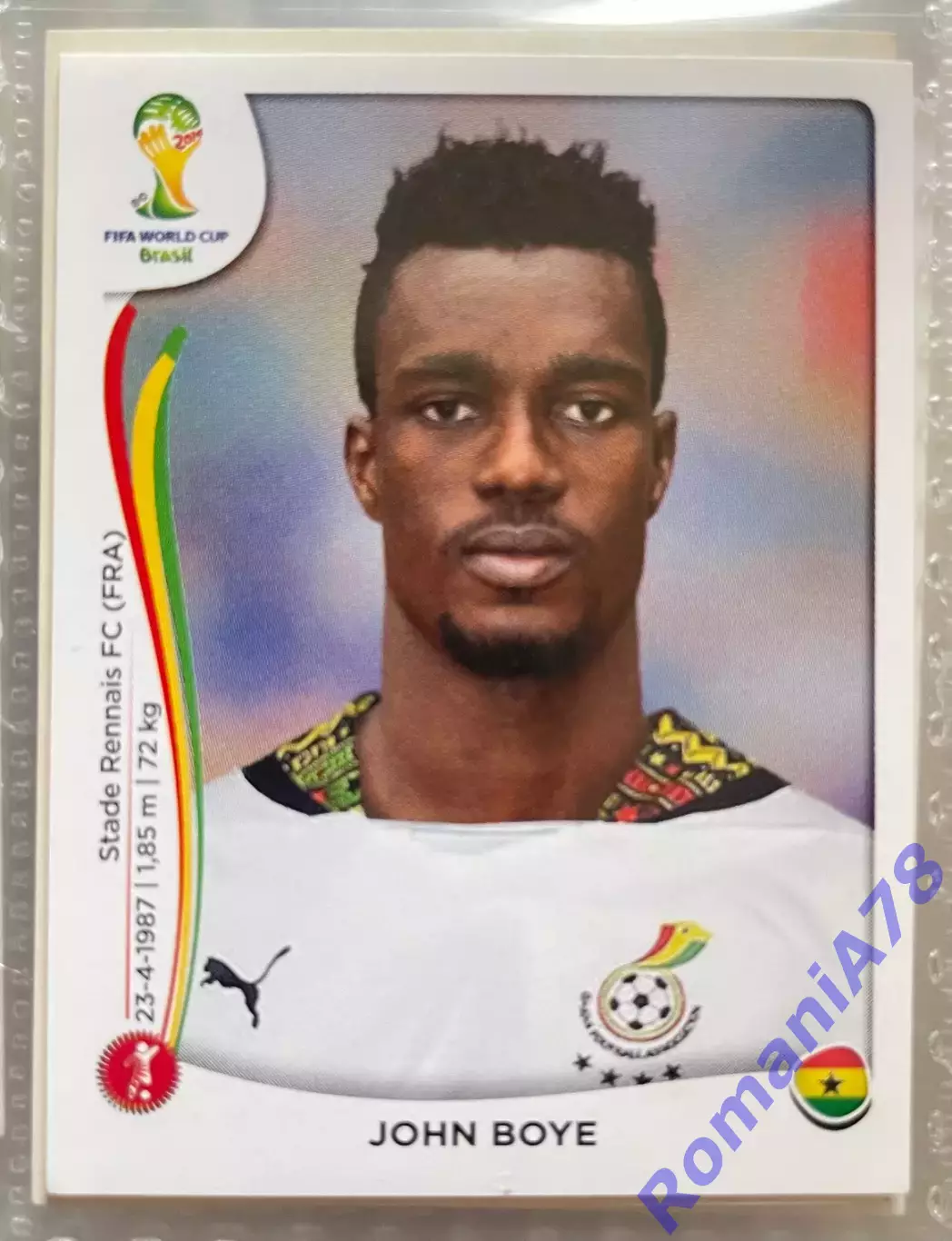 Наклейка 533 Panini FIFA World Cup Brazil 2014