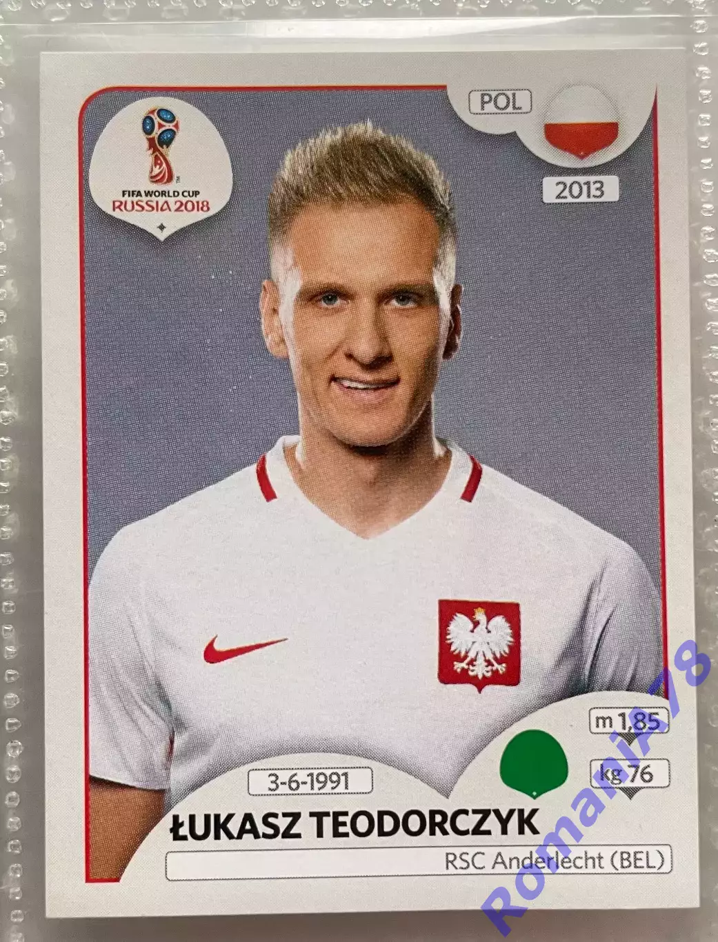 Наклейка 598 Panini FIFA World Cup Russia 2018. 670 stickers version