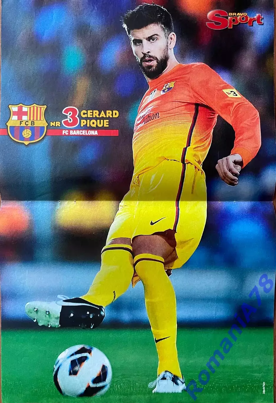 Футбол. Постер двосторонній Суарес/Піке з журналу Bravo Sport. 1