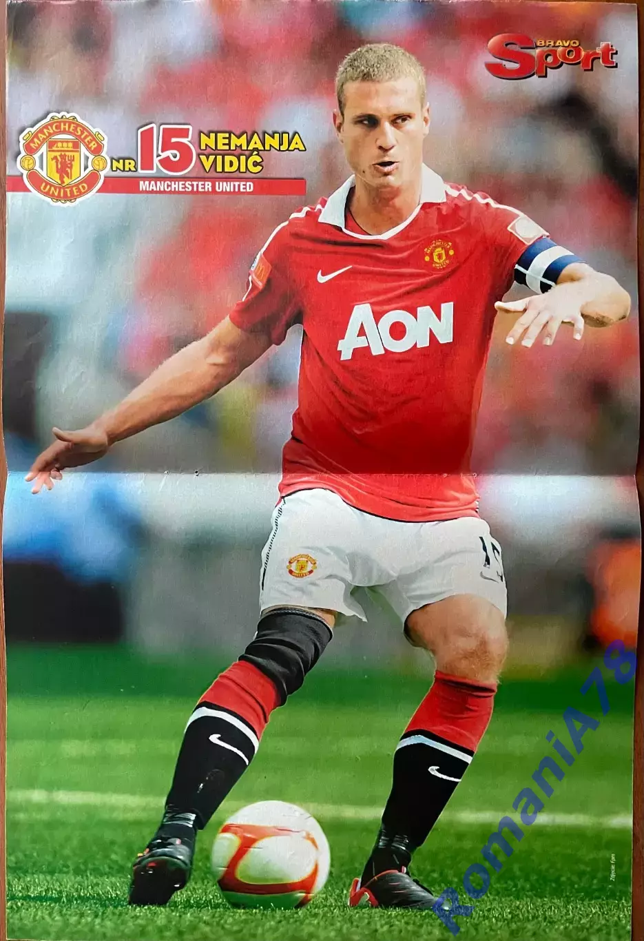 Футбол. Постер двосторонній Відіч/Джеко з журналу Bravo Sport.