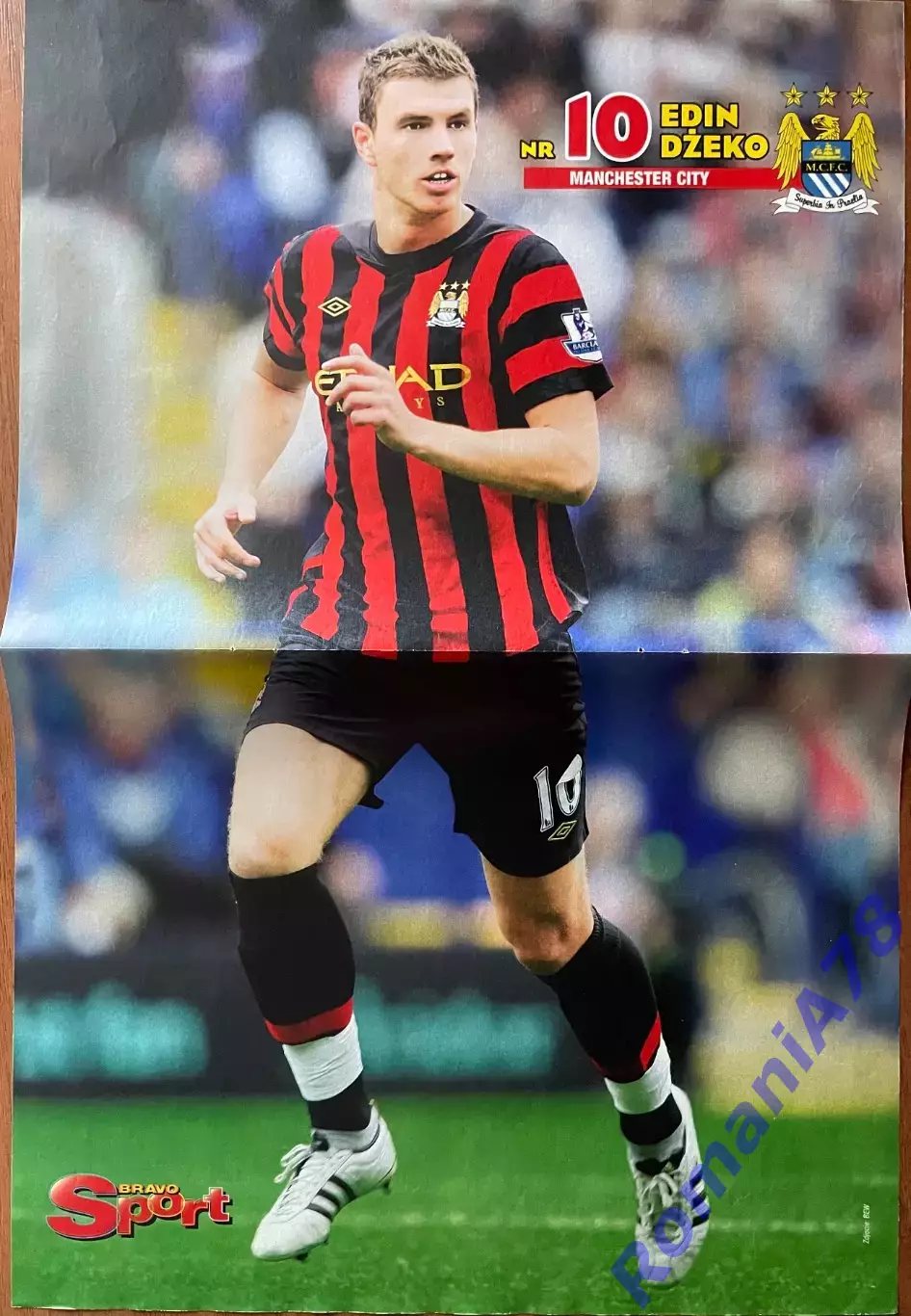 Футбол. Постер двосторонній Відіч/Джеко з журналу Bravo Sport. 1