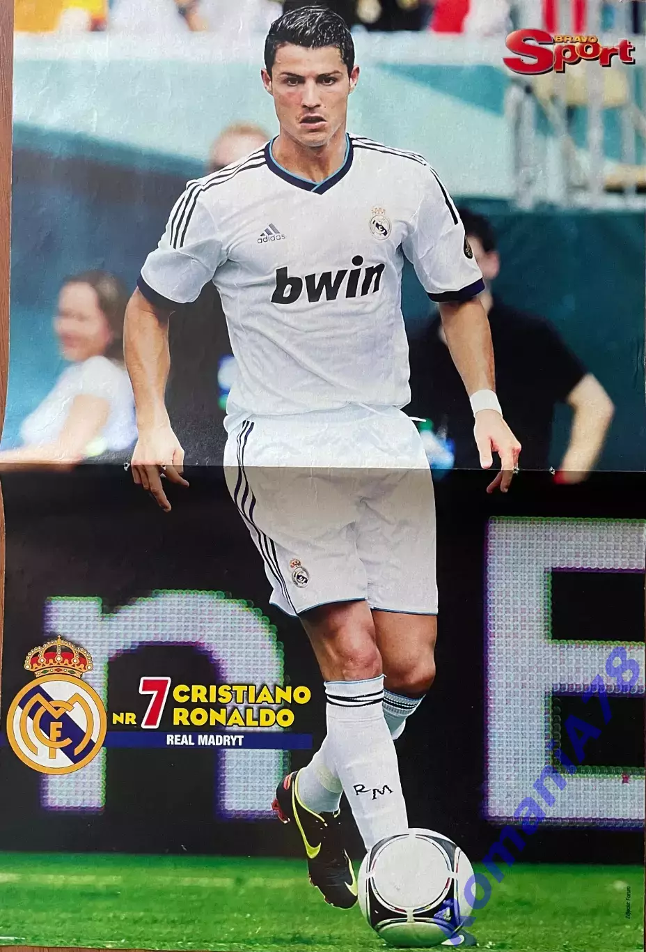 Футбол. Постер двосторонній Мессі/Роналдо з журналу Bravo Sport. 1