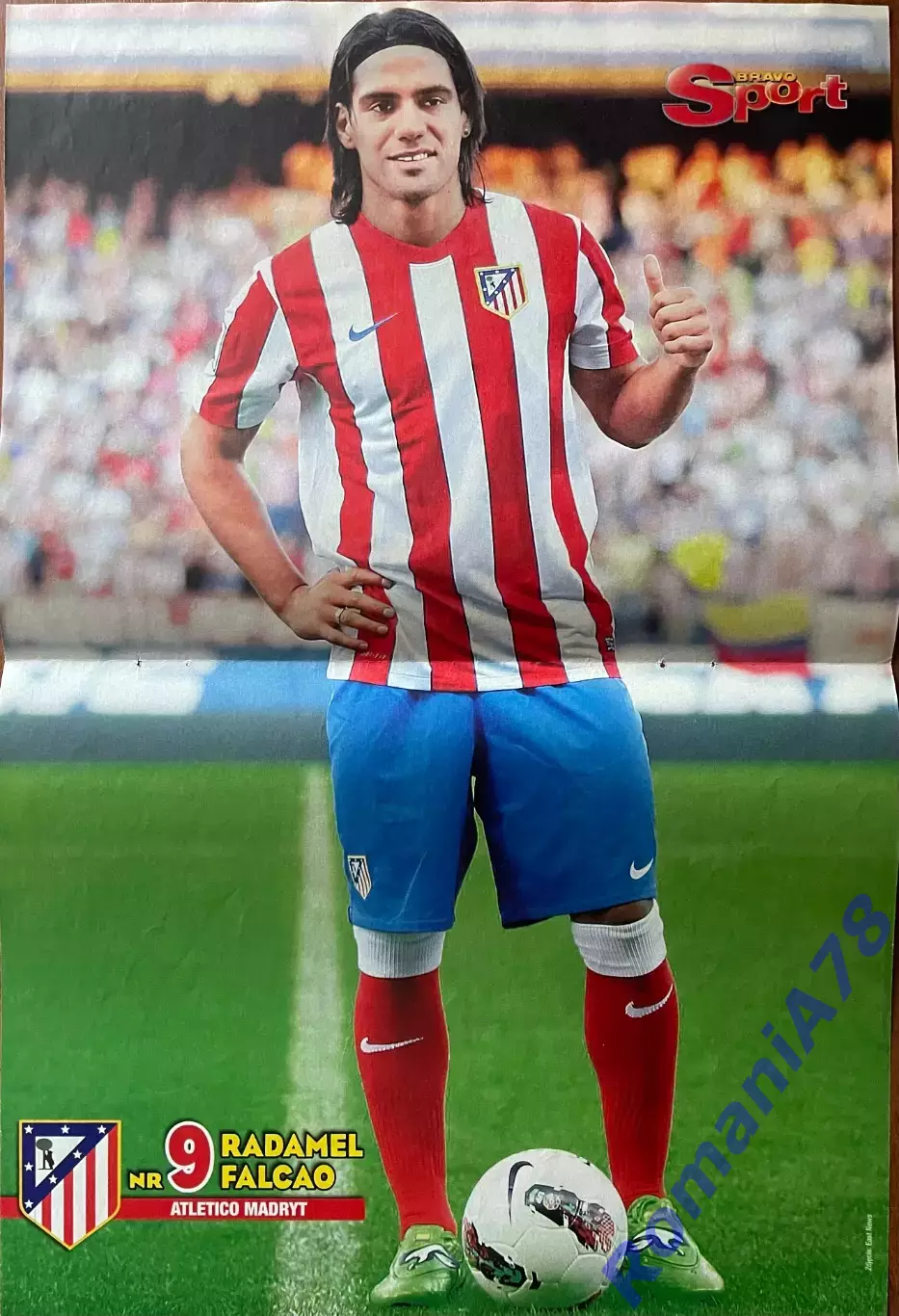 Футбол. Постер двосторонній Фалькао/Роналдо з журналу Bravo Sport. 1