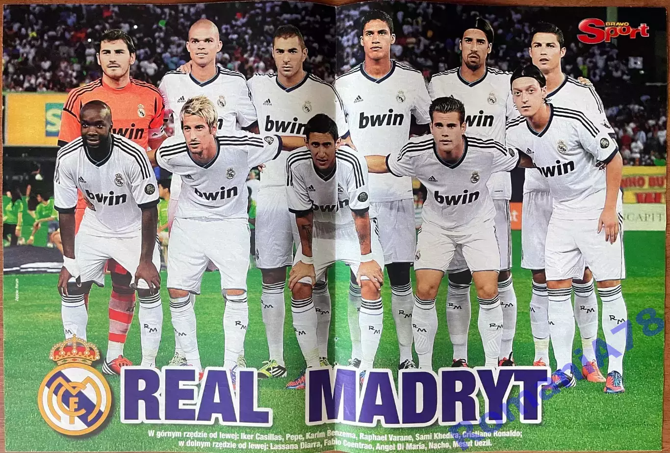 Футбол. Постер Реал з журналу Bravo Sport.
