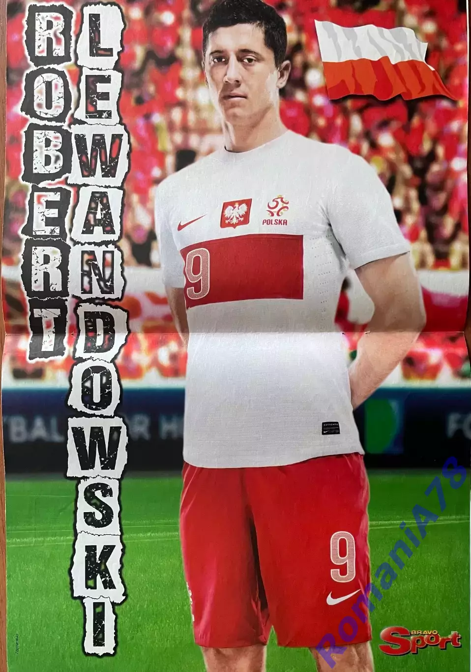 Футбол. Постер двосторонній Левандовскі/Роналдо з журналу Bravo Sport. 1