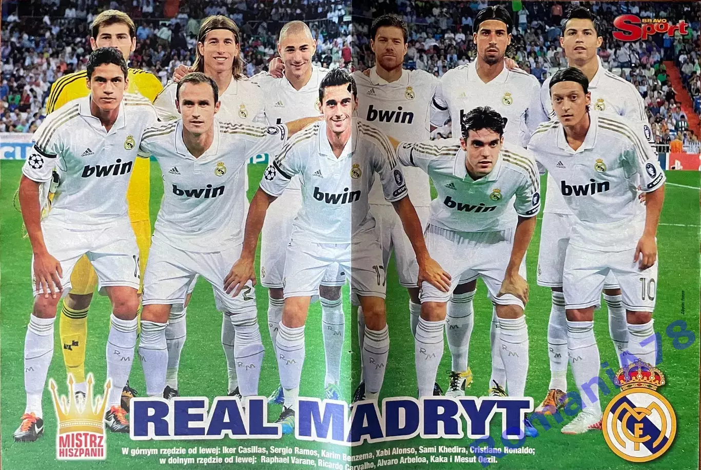 Футбол. Постер двосторонній Реал/Сласк з журналу Bravo Sport.