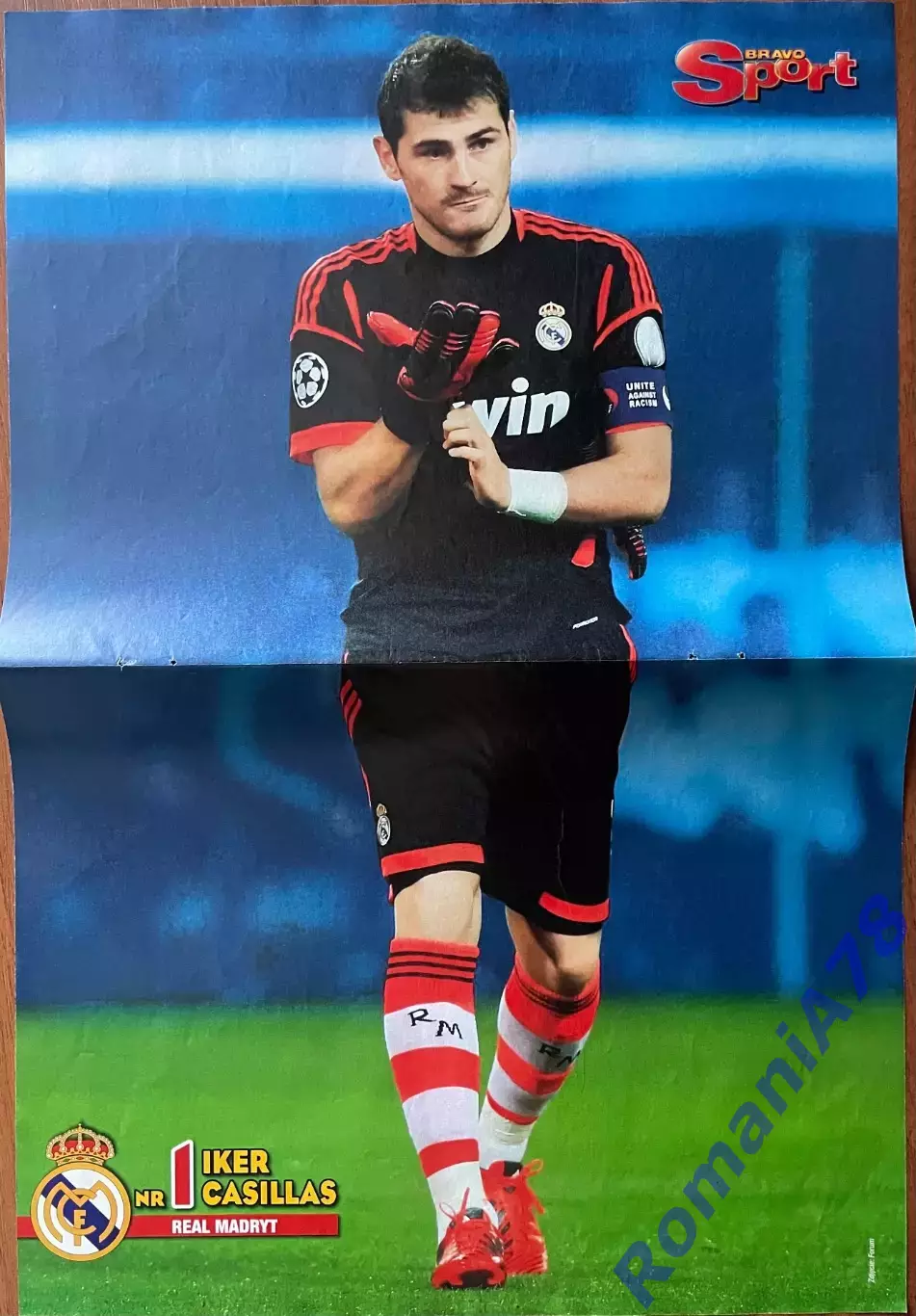 Футбол. Постер двосторонній Касільяс/Подольські з журналу Bravo Sport.