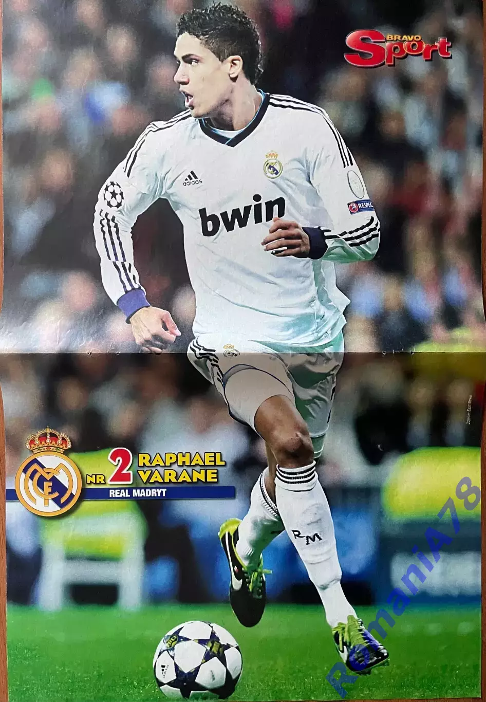 Футбол. Постер двосторонній Аргентина/Варан з журналу Bravo Sport. 1