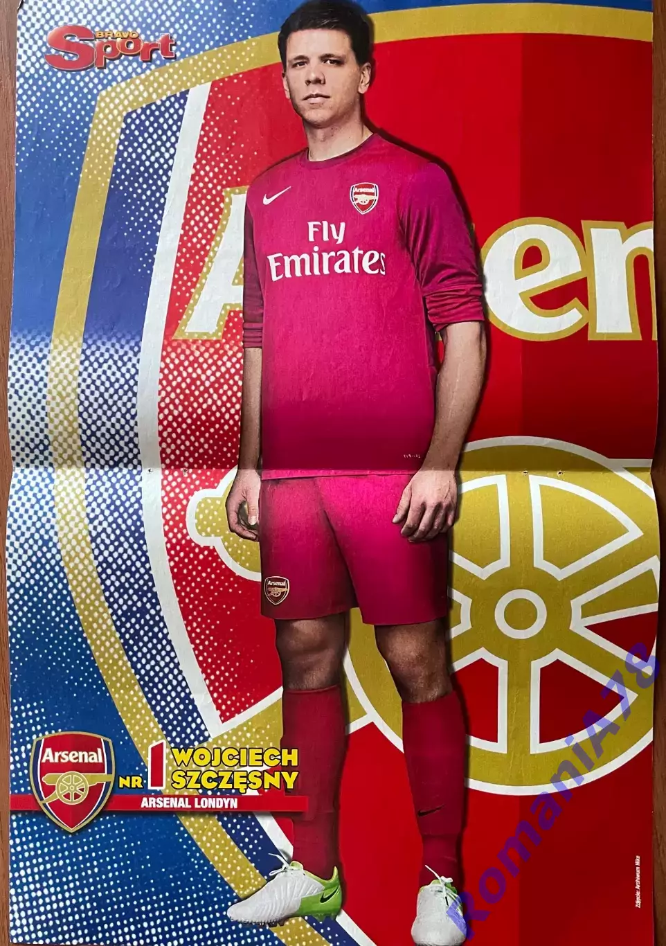 Футбол. Постер двосторонній Рамос/Щенсни з журналу Bravo Sport. 1