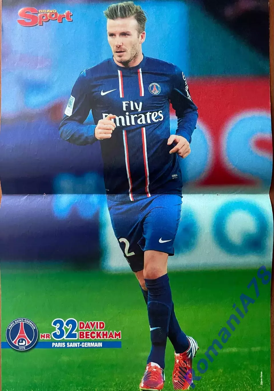 Футбол. Постер Бекхем з журналу Bravo Sport.