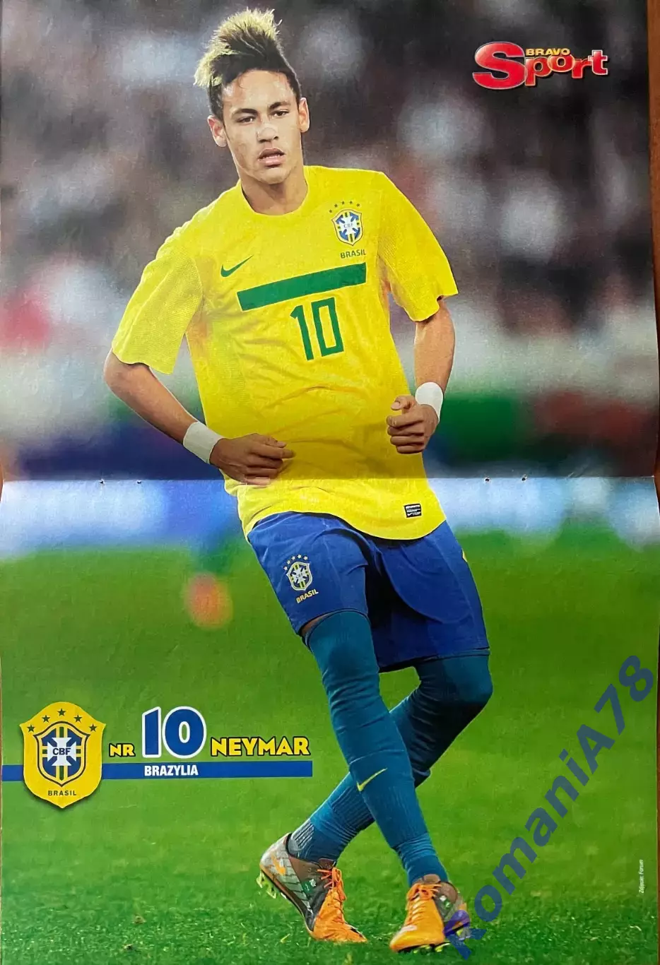 Футбол. ПостерНеймар з журналу Bravo Sport.
