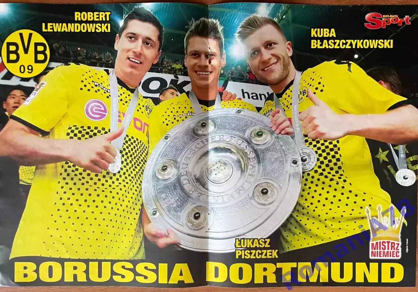 Футбол. Постер двосторонній Боруссія /Ресовія з журналу Bravo Sport.