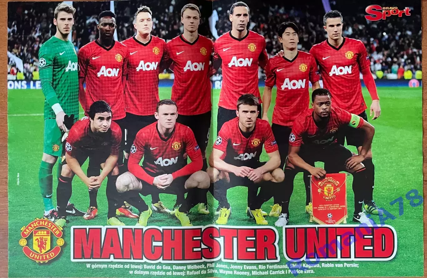 Футбол. Постер двосторонній Манчестер/Нойер з журналу Bravo Sport.