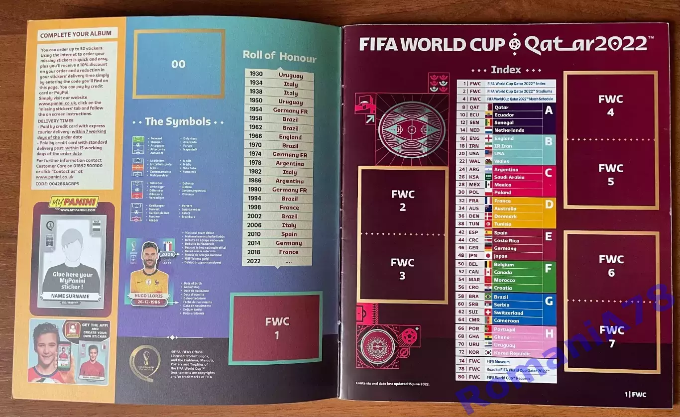 Футбол.Альбом.Чемпіонат Світу 2022.Panini.Порожній альбом. 4