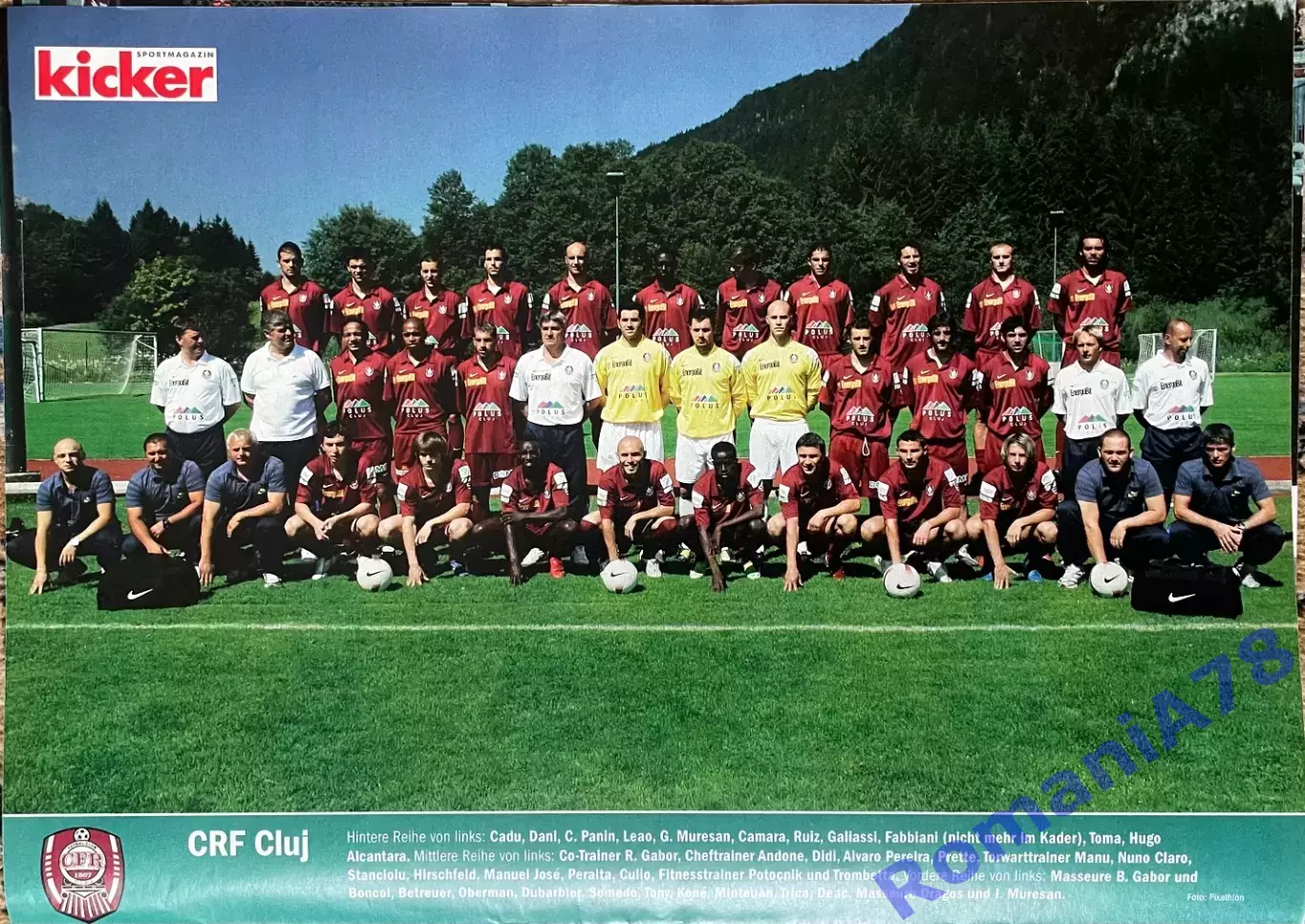 Постер з журнала Kicker(Кікер).Клуж.Poster.