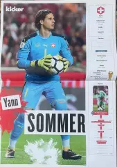 Футбол.Двосторонній постер з журнала Kicker.Зоммер/Сане.