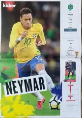 Футбол.Двосторонній постер з журнала Kicker.Неймар/Брандт