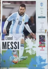 Футбол.Двосторонній постер з журнала Kicker Мессі/Хектор