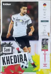 Футбол.Двосторонній постер з журнала Kicker Хедіра/Хамес