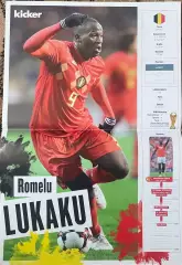 Футбол.Двосторонній постер з журнала Kicker Лукаку/Мюллер