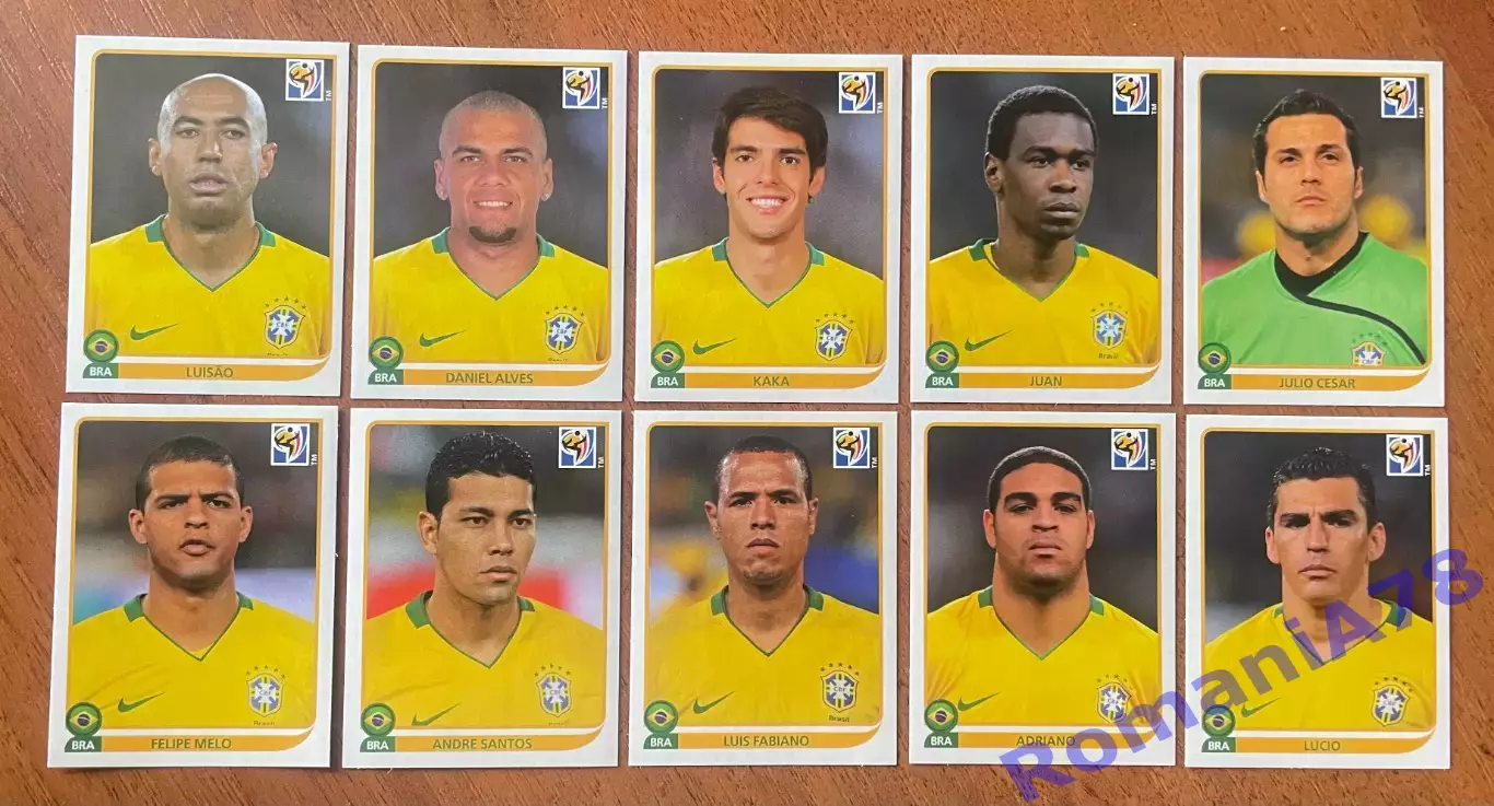 Футбол. Наклейки.Бразилія Panini FIFA World Cup South Africa 2010