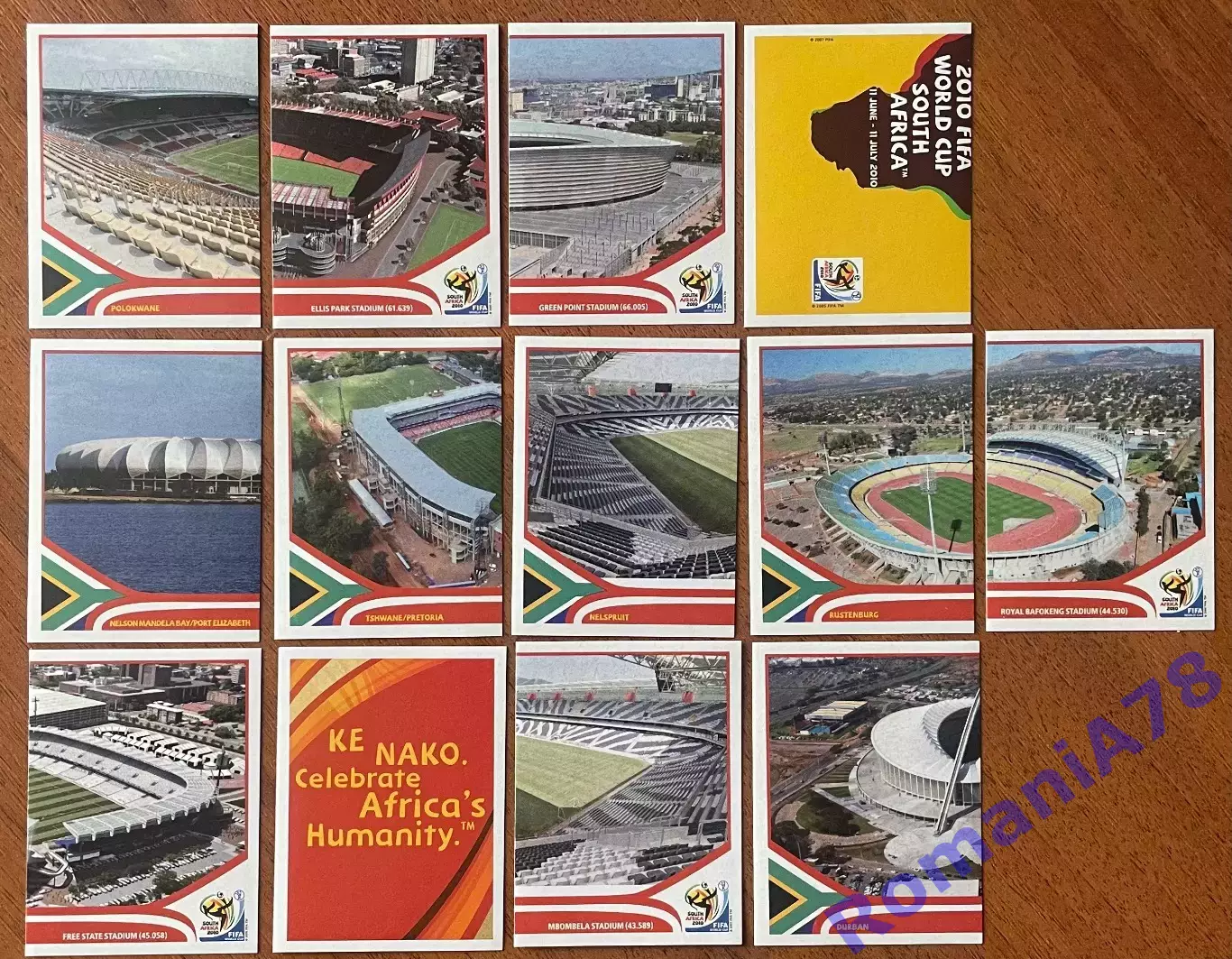 Футбол.Наклейки.Стадіони.Panini FIFA World Cup South Africa 2010