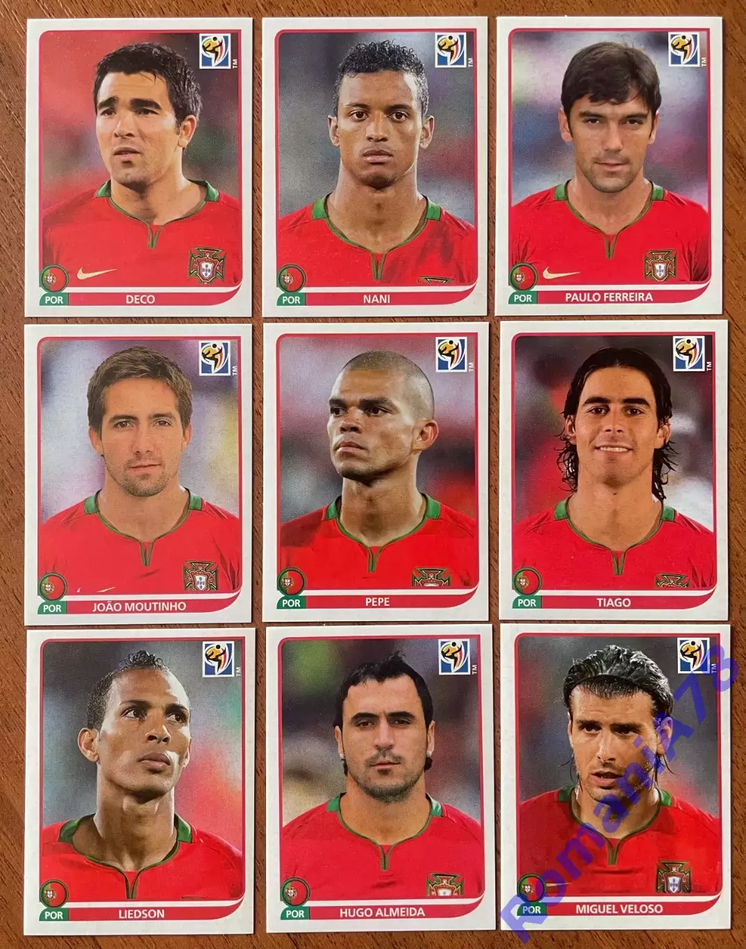 Футбол.Наклейки.Португалія. Panini FIFA World Cup South Africa 2010