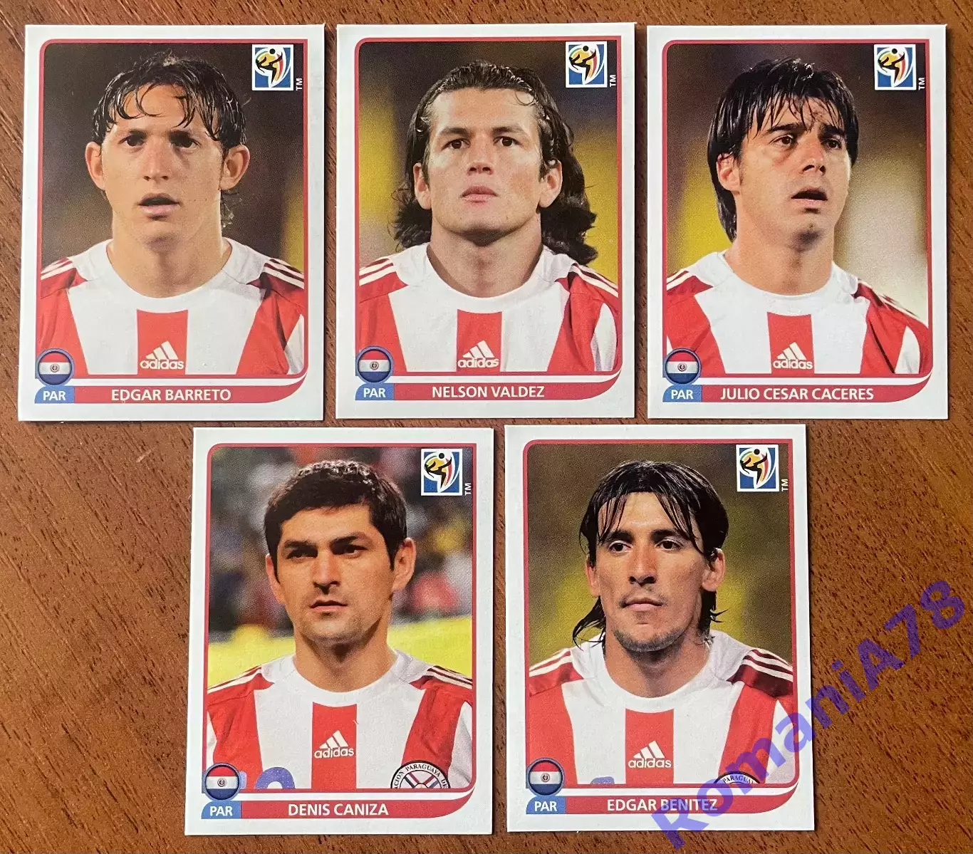 Футбол.Наклейки.Парагвай.Panini FIFA World Cup South Africa 2010