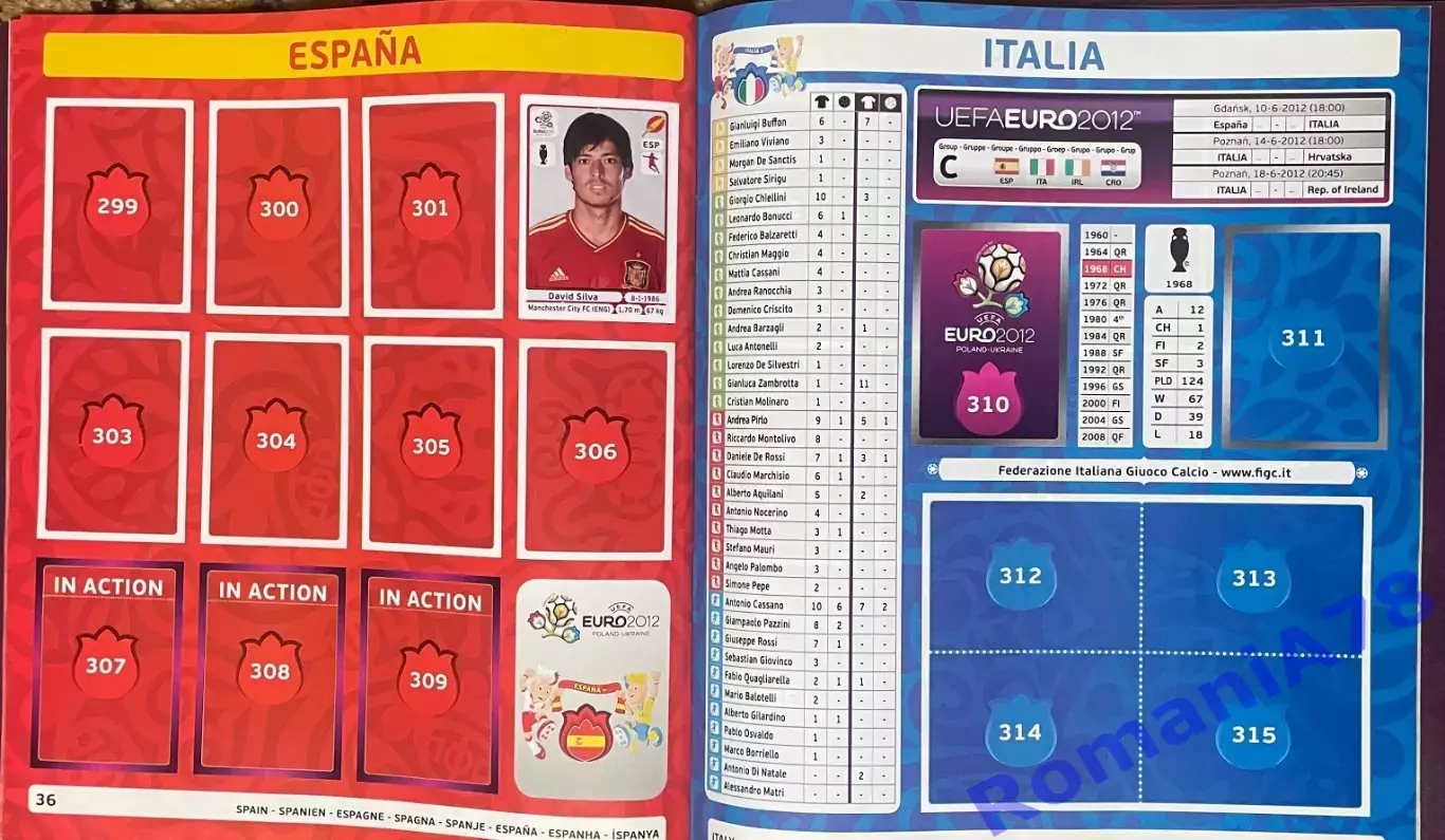Футбол.Альбом.Чемпіонат Європи.Panini.2012 1