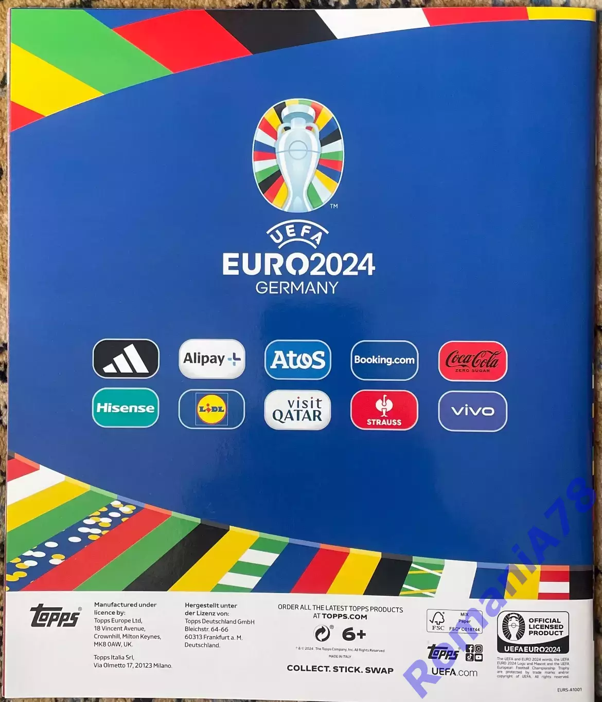 Футбол.Альбом.Чемпіонат Європи..2024 Topps 1