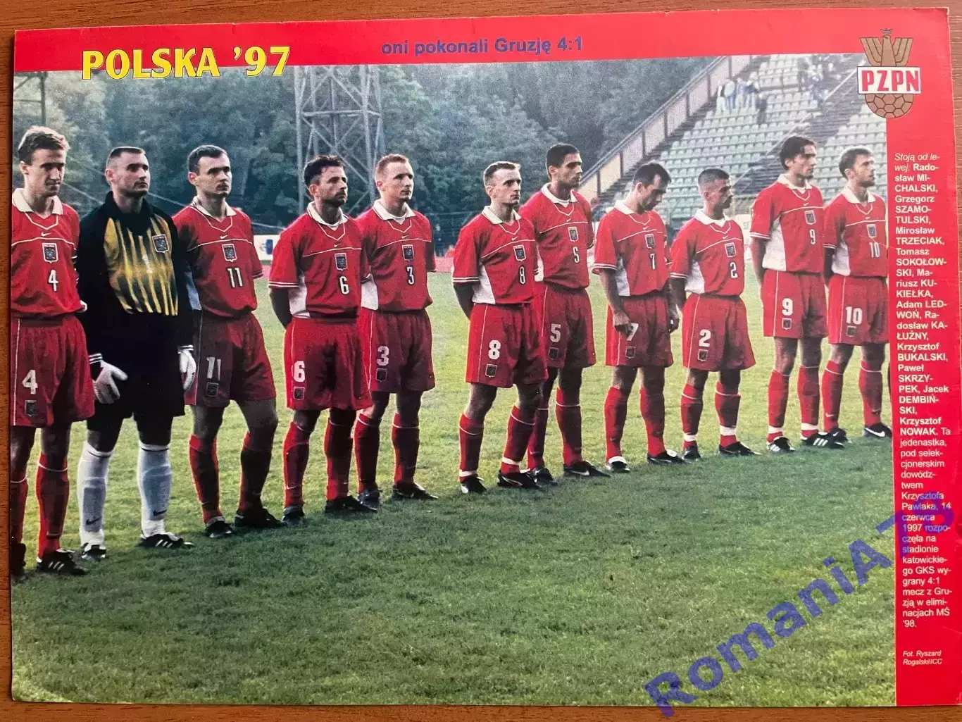 Футбол.Постер двосторонній з журналу Pilka Nozna Бразилія,Італія,Польща. 2
