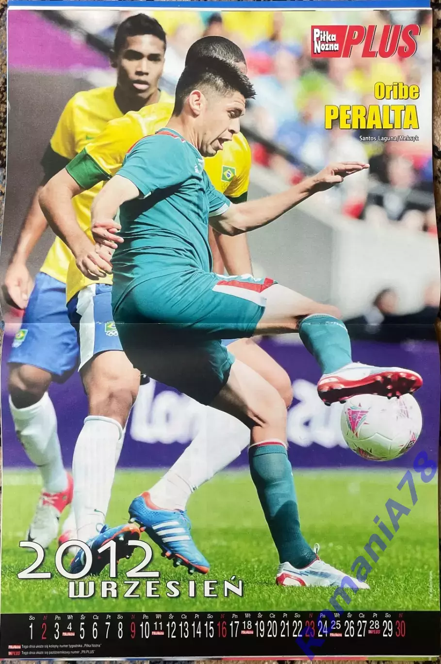 Футбол. Pilka Nozna Plus N9/2012.Постер Силва. Перальта. 1