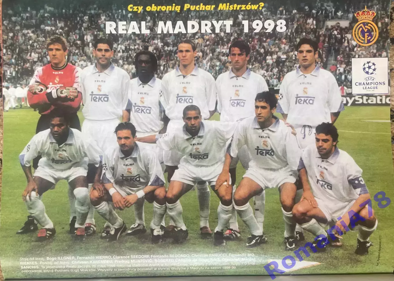 Журнал. Футбол Pilka Nozna N39/1998.Постер Порто,Реал. 2