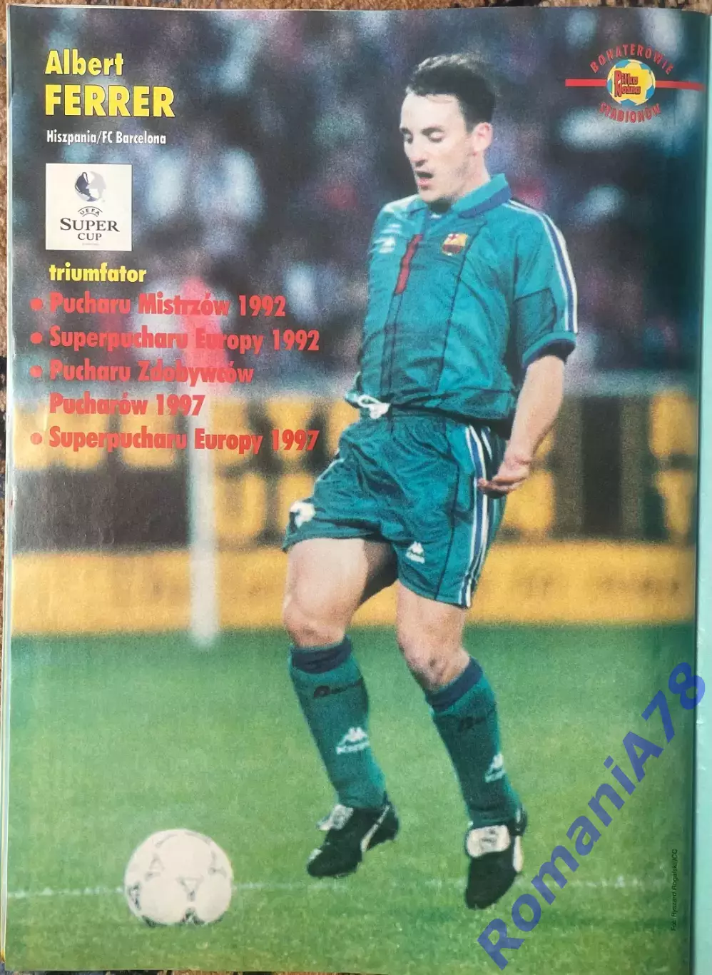 Журнал. Футбол Pilka Nozna N12/1998.Постер Пфафф,Феррер,Гурнік,Легія. 1