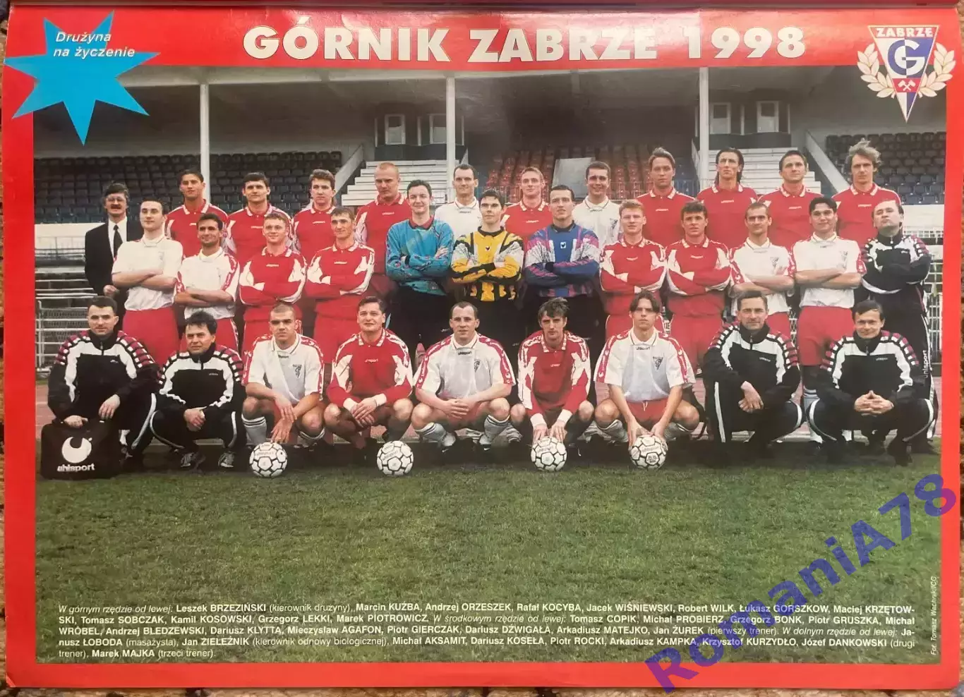 Журнал. Футбол Pilka Nozna N12/1998.Постер Пфафф,Феррер,Гурнік,Легія. 3