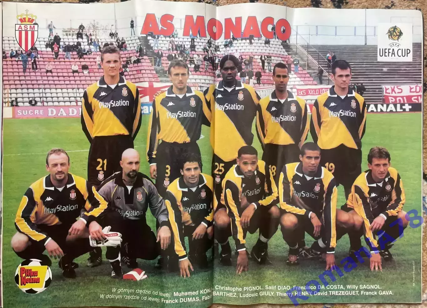 Журнал. Футбол Pilka Nozna N40/1998.Постер Ювентус ,Монако 2