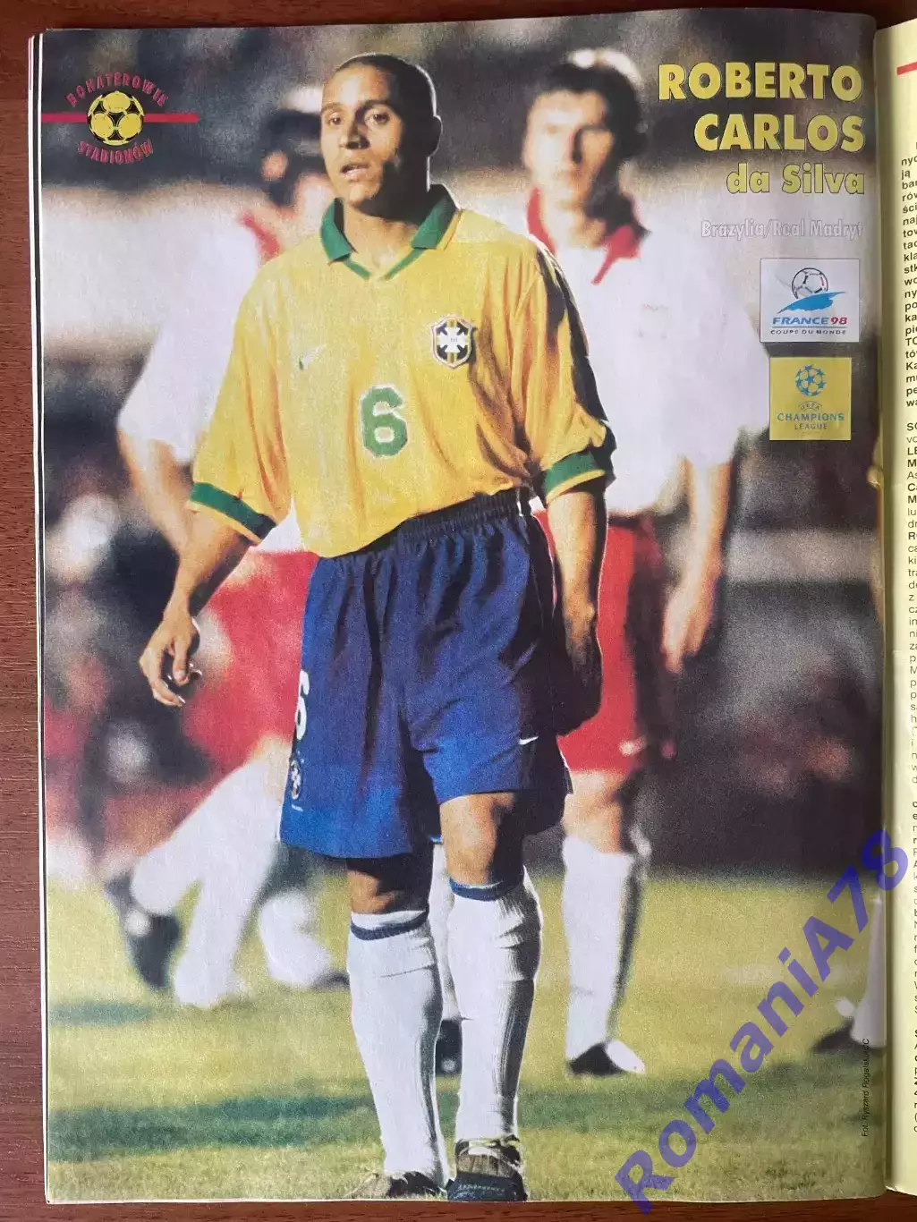 Журнал. Футбол Pilka Nozna N4/1998.Постер Болгарія,Роберто Карлос,Ширер 2
