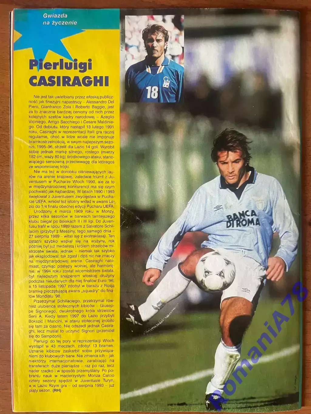 Журнал. Футбол Pilka Nozna N2/1998.Постер Роналдо,Польща,Сімоеш,Казірагі 4