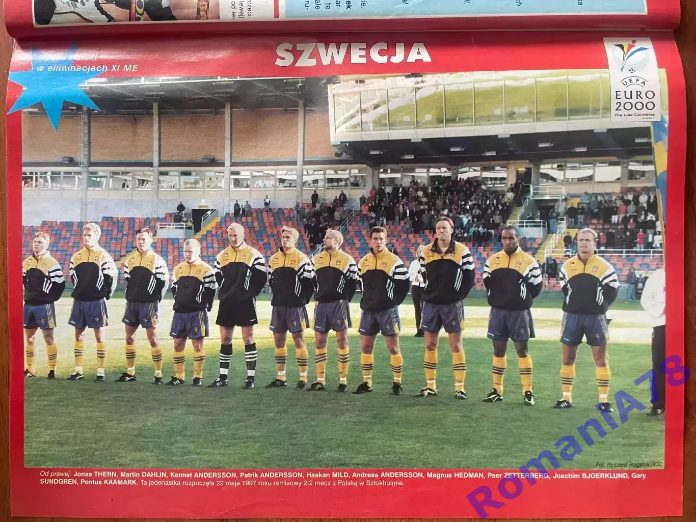 Журнал. Футбол Pilka Nozna 5/1998.Постер Швеція,Дель Пьєро,Недвед 1